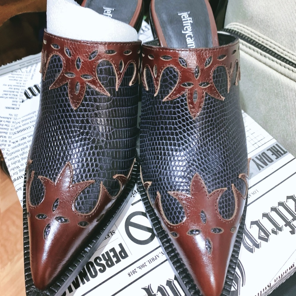 NIB❗️Rare Jeffrey Campbell Tonto Western Mules - Picture 5 of 8
